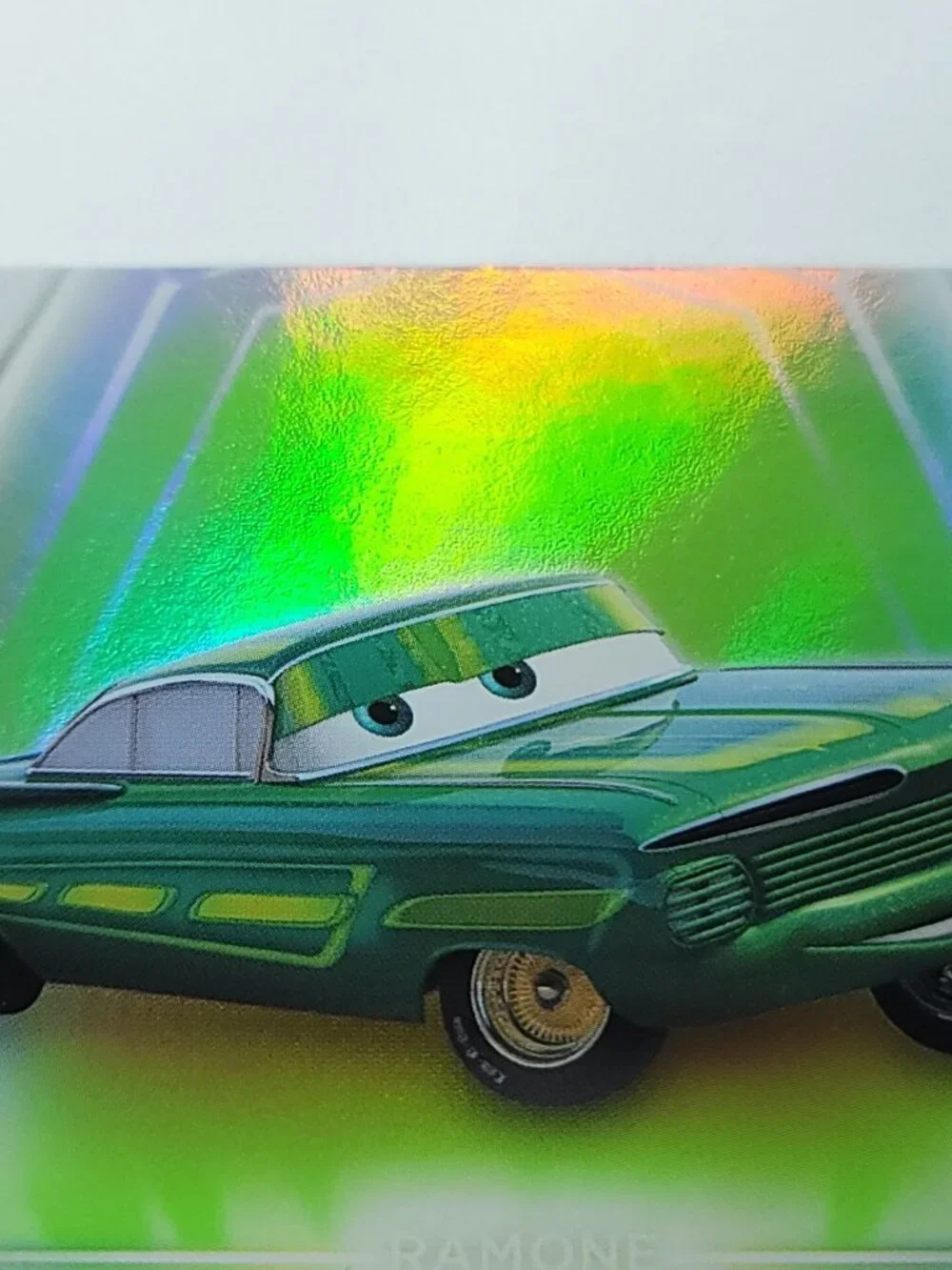 Ramone Cars Topps 2026 Disney Neon Holo Parallel Refractor Limited 115/199 - Picture 3 of 4